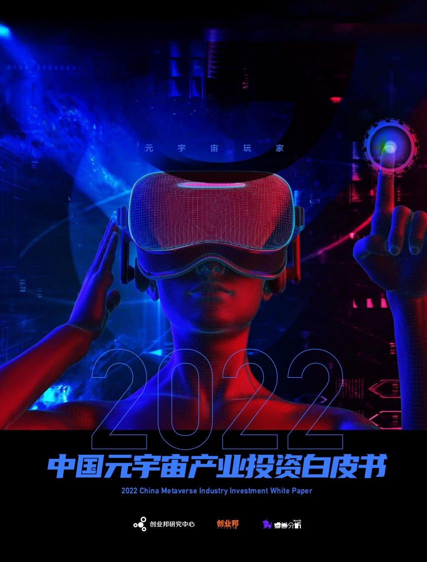 2022年中国元宇宙产业投资白皮书-创业邦-睿售分析