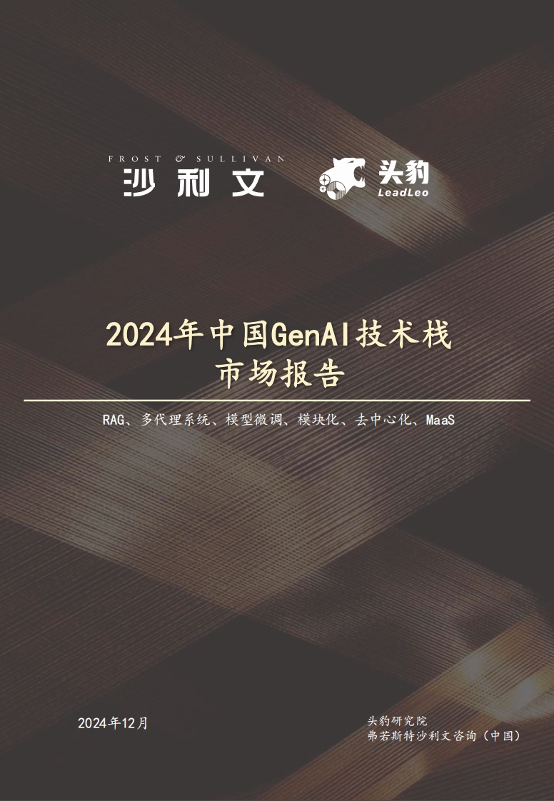 2024年中国GenAI技术栈市场报告-沙利文-2024-12