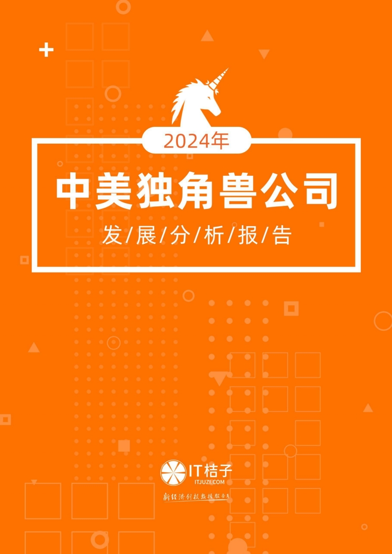 2024年中美独角兽公司发展分析报告-IT桔子-2024