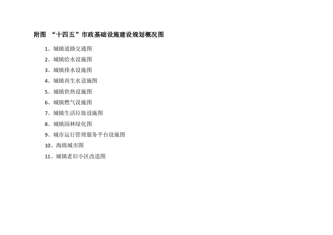 “十四五”市政基础设施建设规划概况图