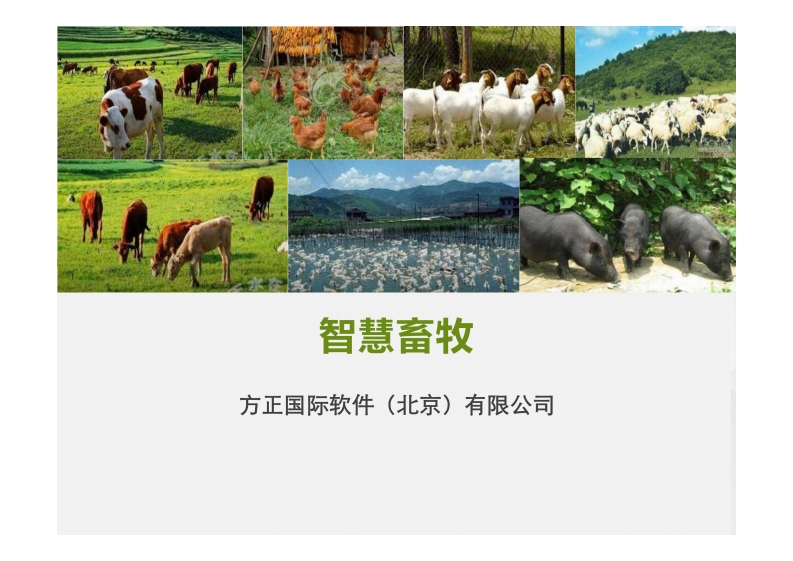 【解决方案】方正软件智慧畜牧解决方案