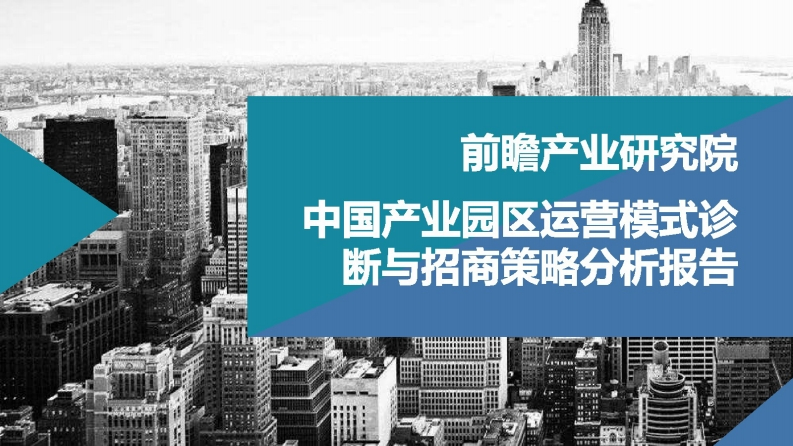 中国产业园区运营模式诊断和招商策略分析报告