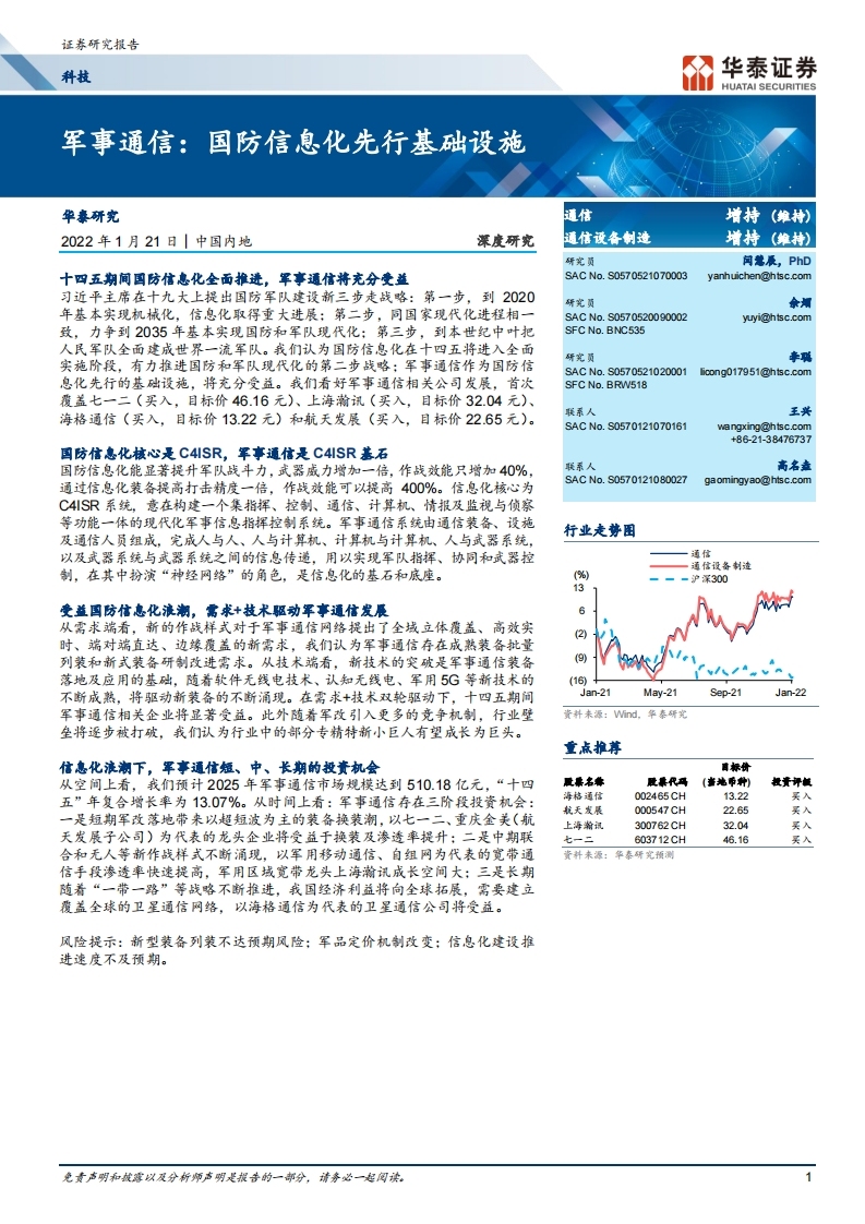 军工数字化专题：国防信息化先行基础设施64页