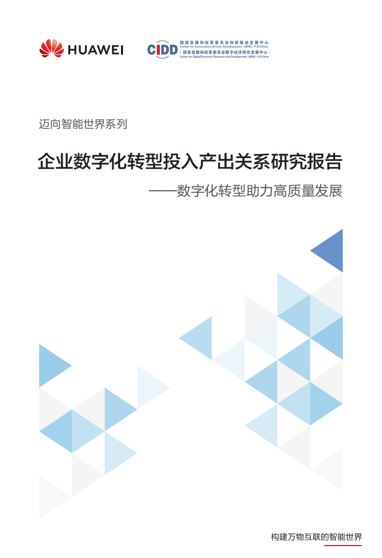 华为-2024企业数字化转型投入产出关系研究报告