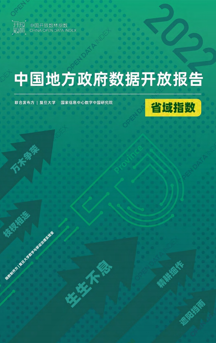 复旦大学：2022中国地方政府数据开放报告（省域）