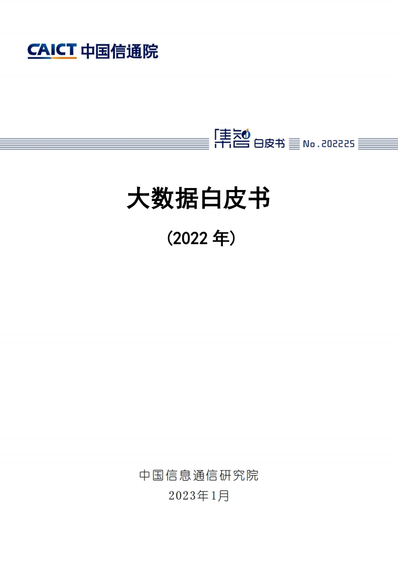 大数据白皮书（2022年）