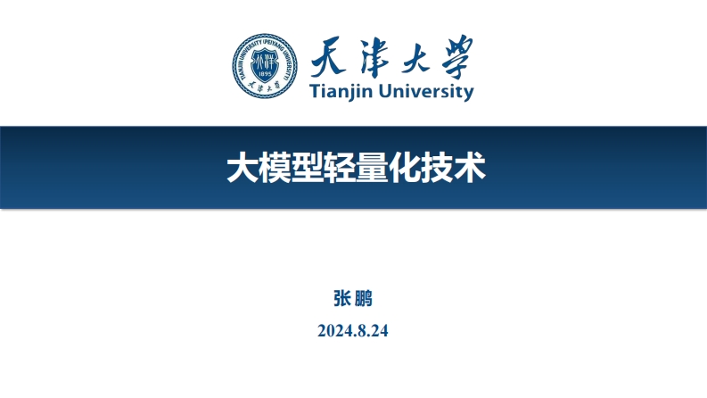 大模型轻量化技术-天津大学-2024-8-24