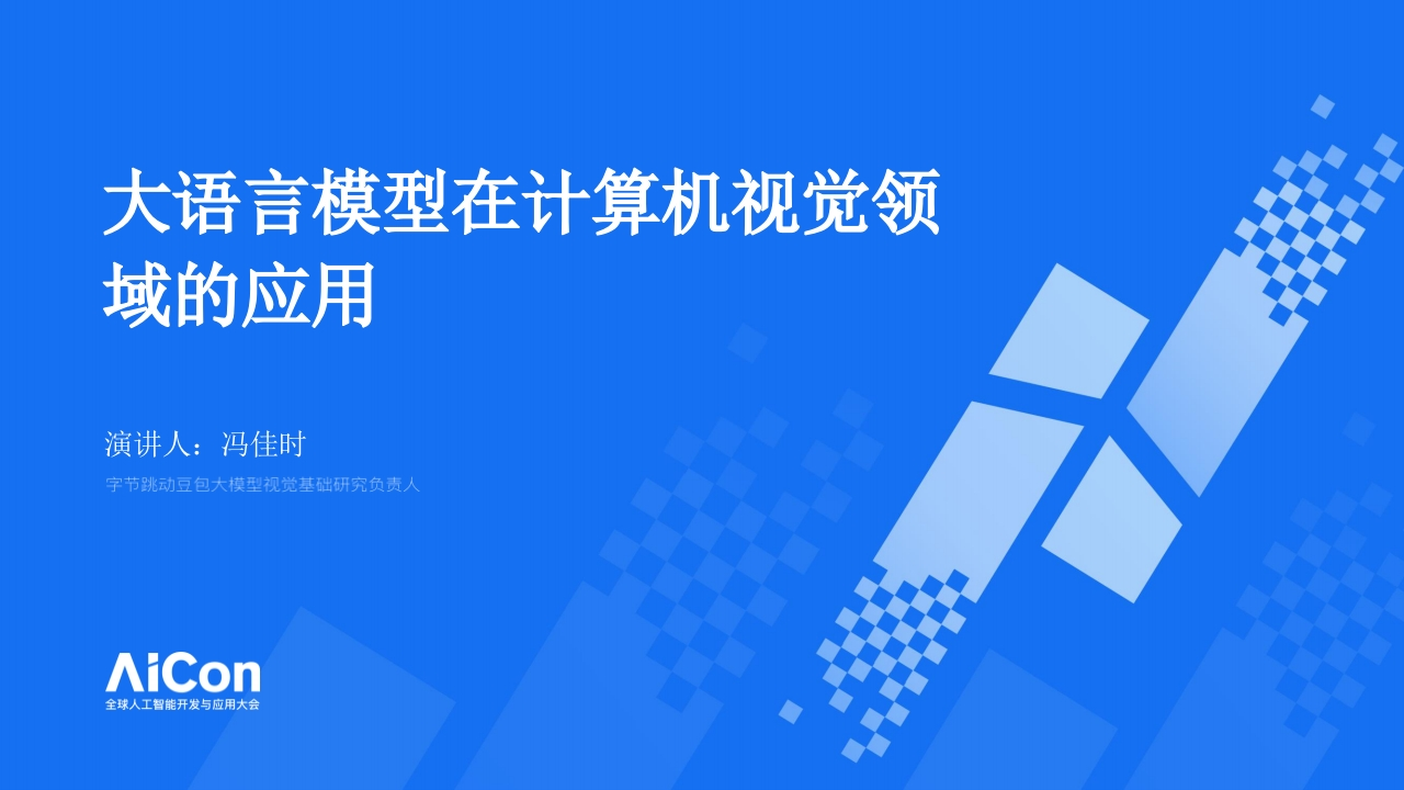 大语言模型在计算机视觉领域的应用冯佳时2024-8