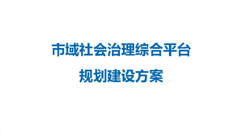 市域社会治理平台规划建设方案50页