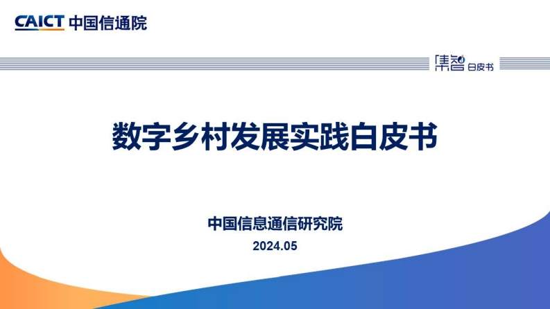 数字乡村发展实践白皮书（2024年）解读