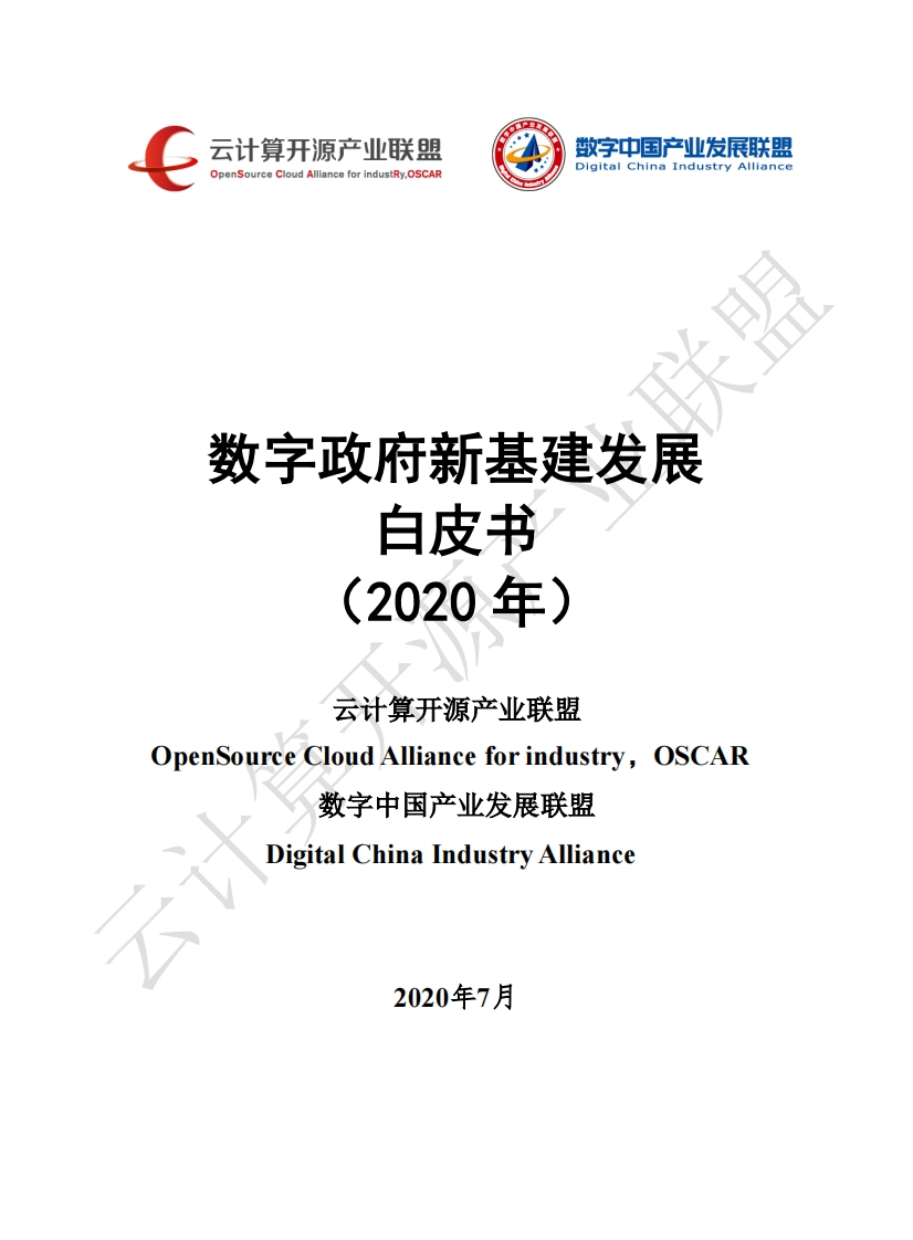 数字政府新基建发展白皮书（2020）