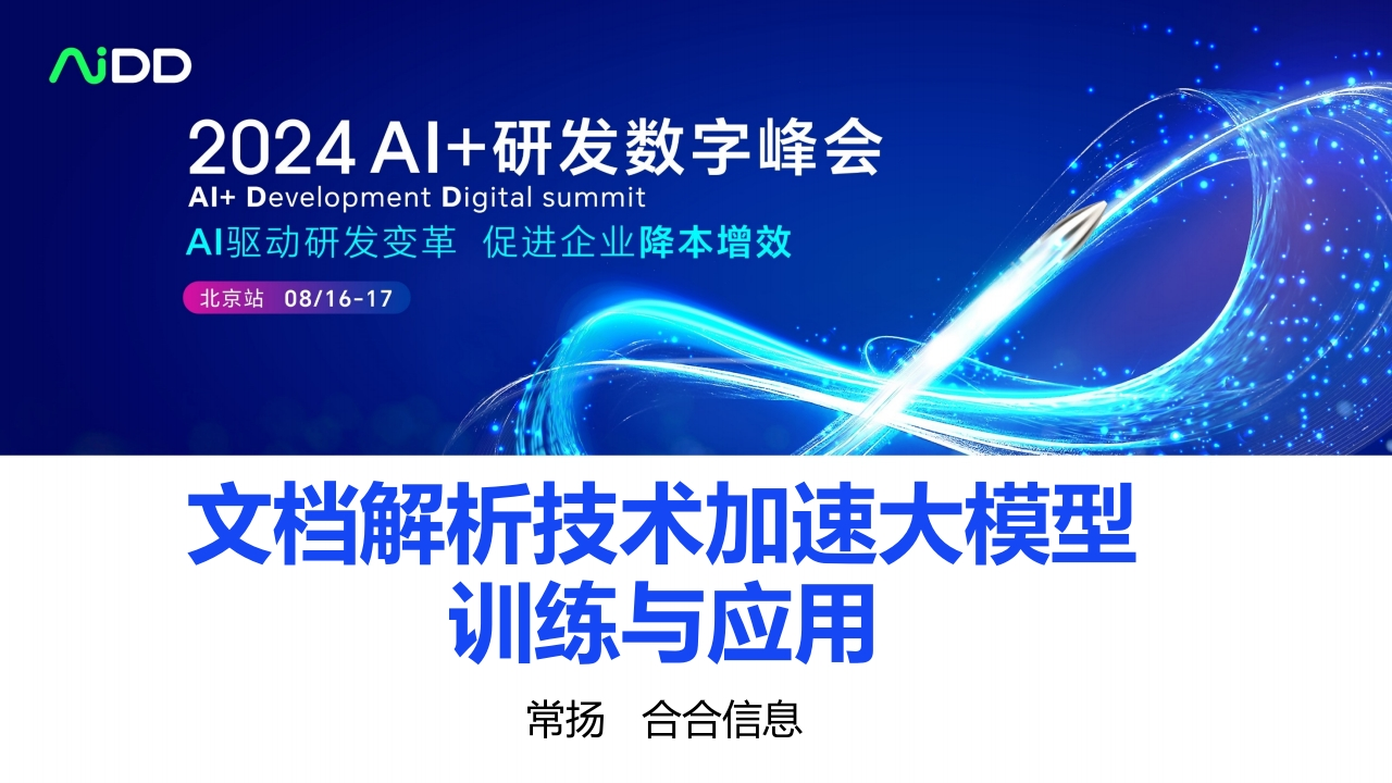 文档解析技术加速大模型训练与应用常扬2024