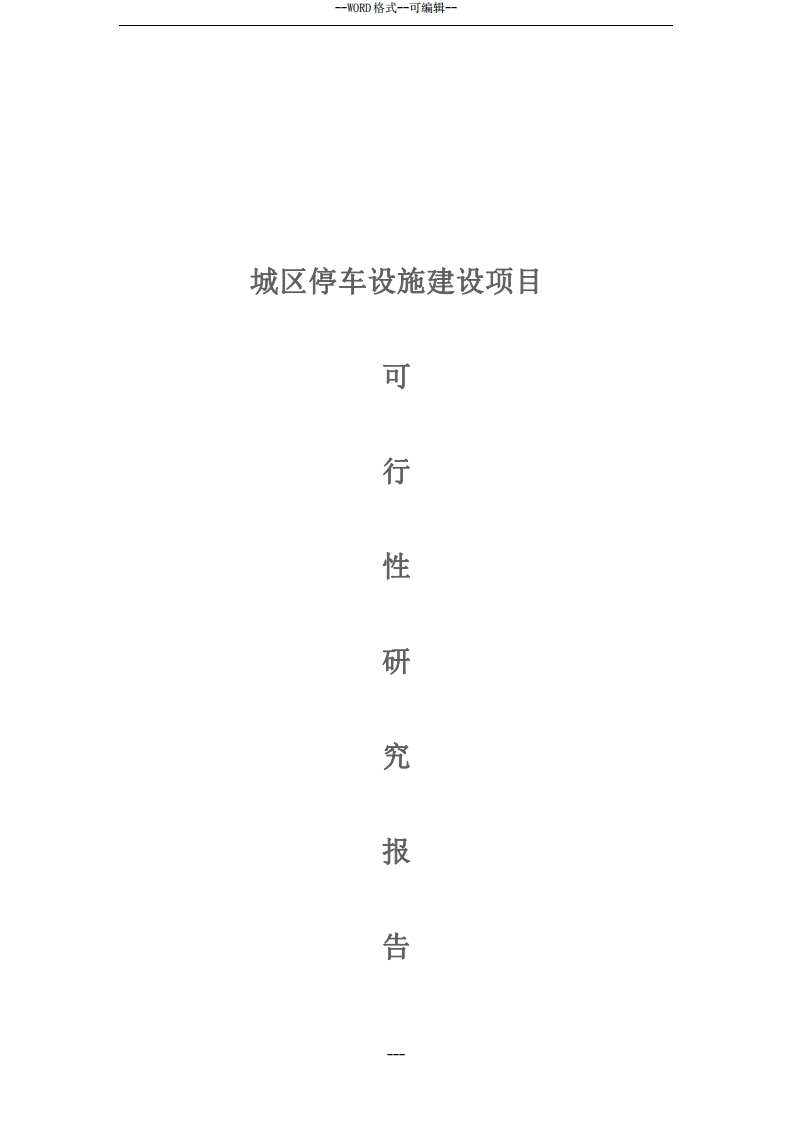 智慧停车场建设项目可行性研究报告